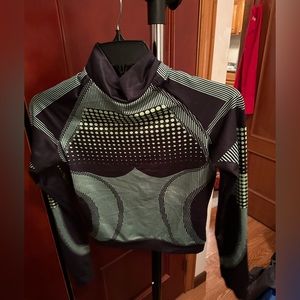 black & green spandex SET